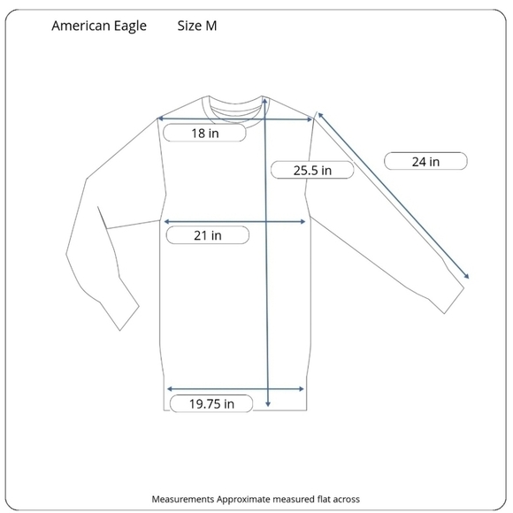 American Eagle Men's Long Sleeve Red Logo Sweatshirt Size M - Picture 6 of 6